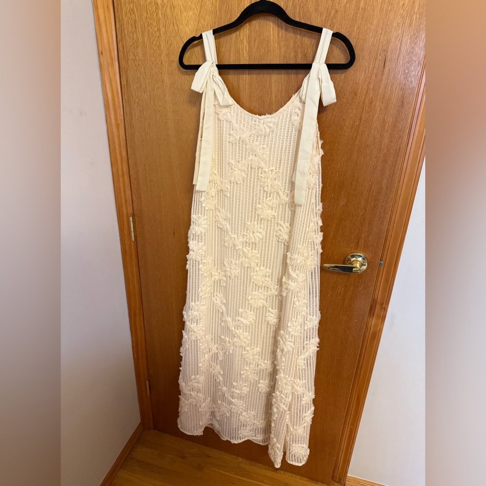 En Saison Cream Textured Maxi Dress
